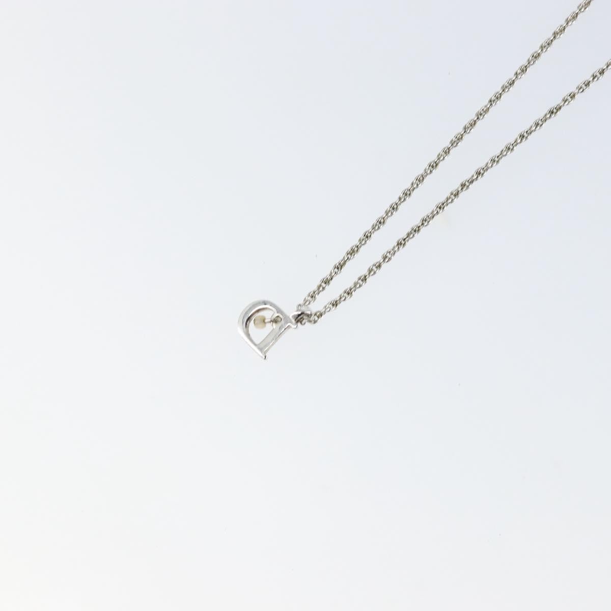 Christian Dior D logo Pendant Necklace Metal, SILVER, METAL, Necklace