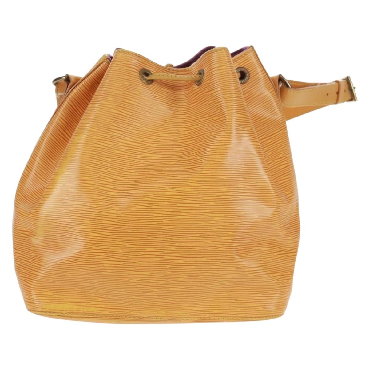 Louis Vuitton Petit Noe Handbag Epi Leather, YELLOW, LEATHER, Shoulder bag