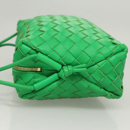 Bottega Veneta Loop Crossbody Bag Intrecciato Nappa, GREEN, LEATHER, Crossbody bag