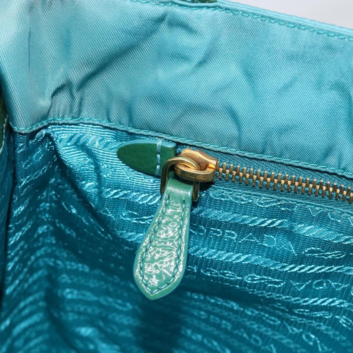 Prada Vintage Handbag Tessuto, TURQUOISE, NYLON, Handbag