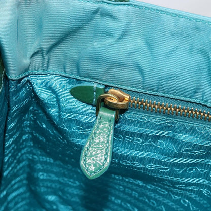 Prada Vintage Handbag Tessuto, TURQUOISE, NYLON, Handbag