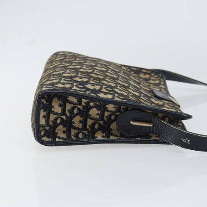 Christian Dior Vintage Trotter Shoulder Bag Canvas, NAVY, CANVAS, Shoulder bag