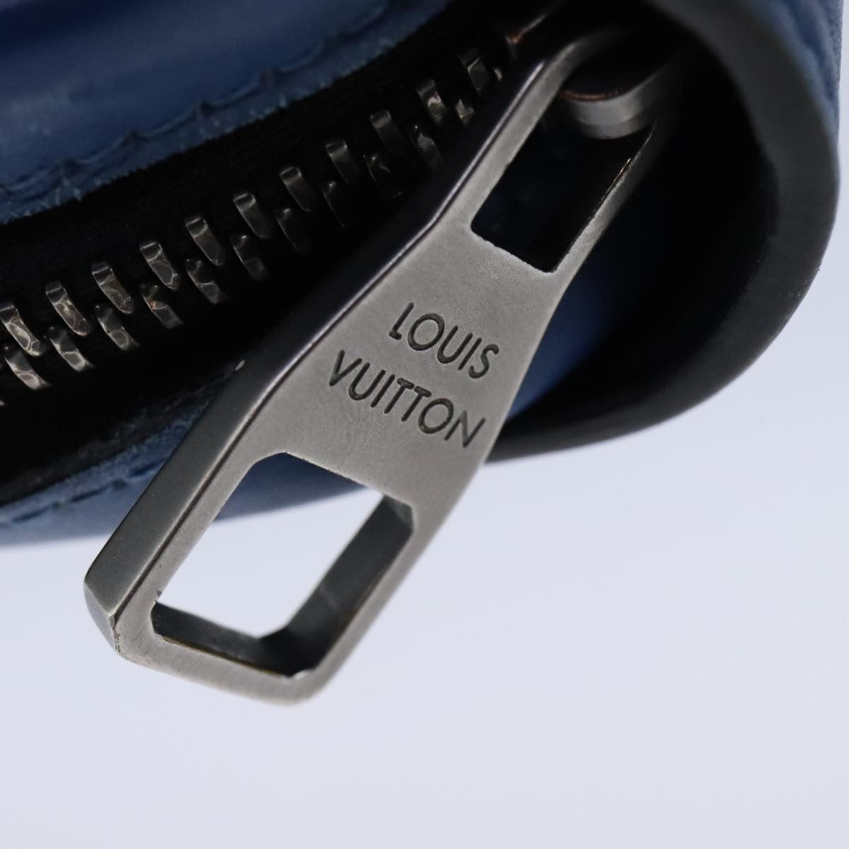 Louis Vuitton Organiser Atholl Leather, BLUE, LEATHER, Wallets