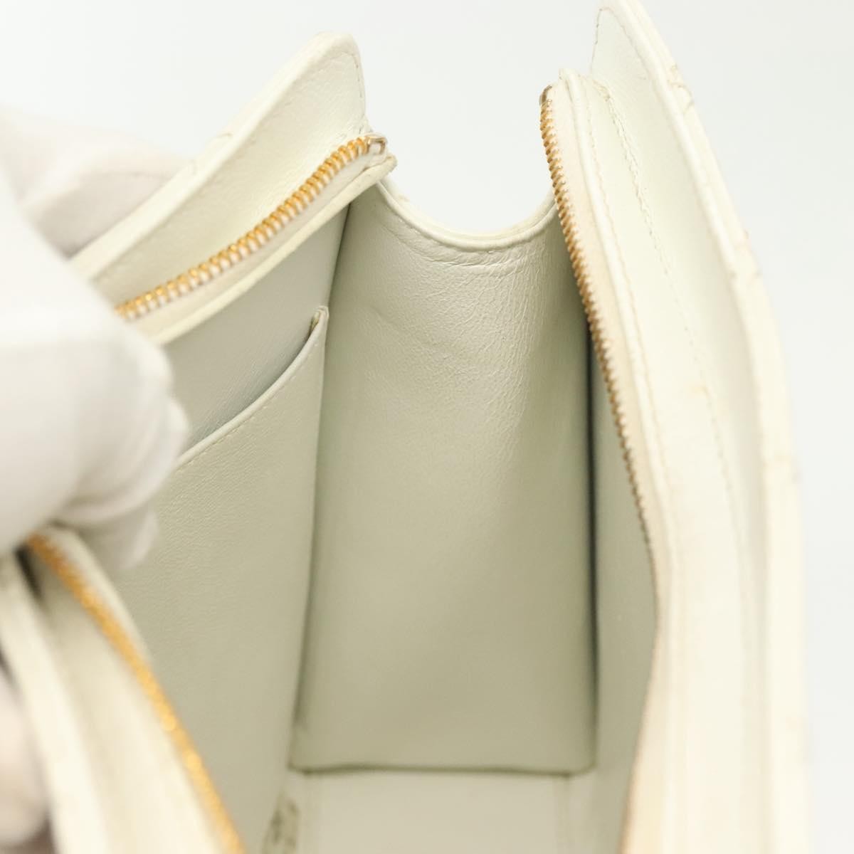 Chanel CC Shoulder Bag Quilted Caviar, WHITE, LEATHER, Shoulder bag