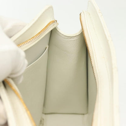 Chanel CC Shoulder Bag Quilted Caviar, WHITE, LEATHER, Shoulder bag