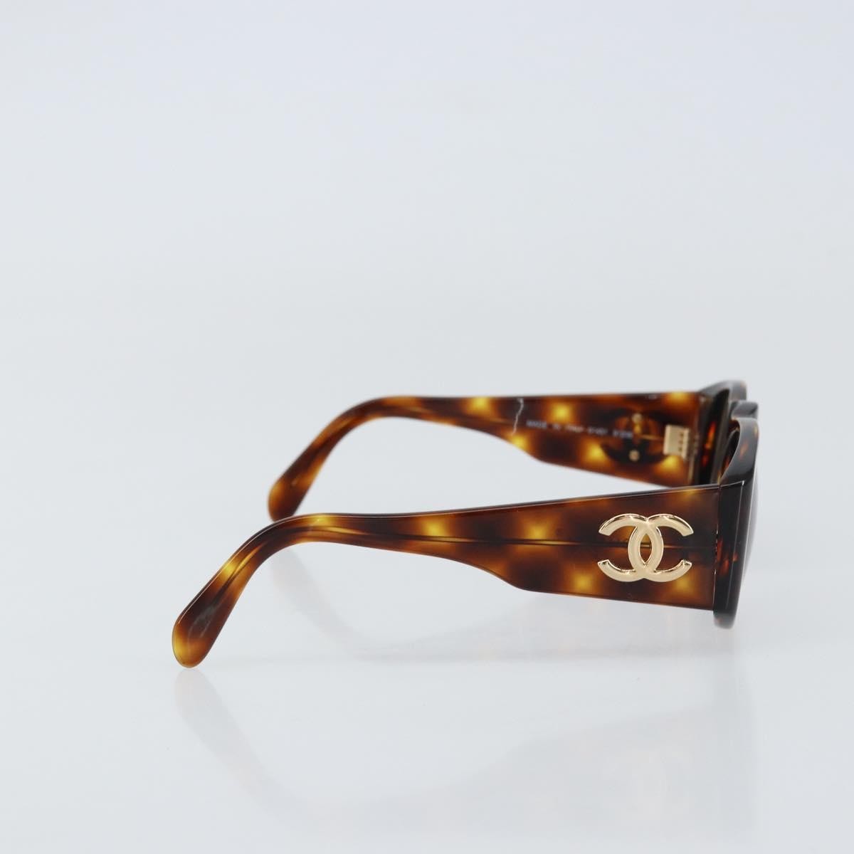 Chanel CHANEL Logo Sunglasses Eye Wear Plastic, Brown, Plastic, Sunglasses