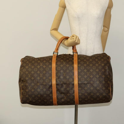 Louis Vuitton Keepall Bag Monogram Canvas, BROWN, CANVAS, Travel bag