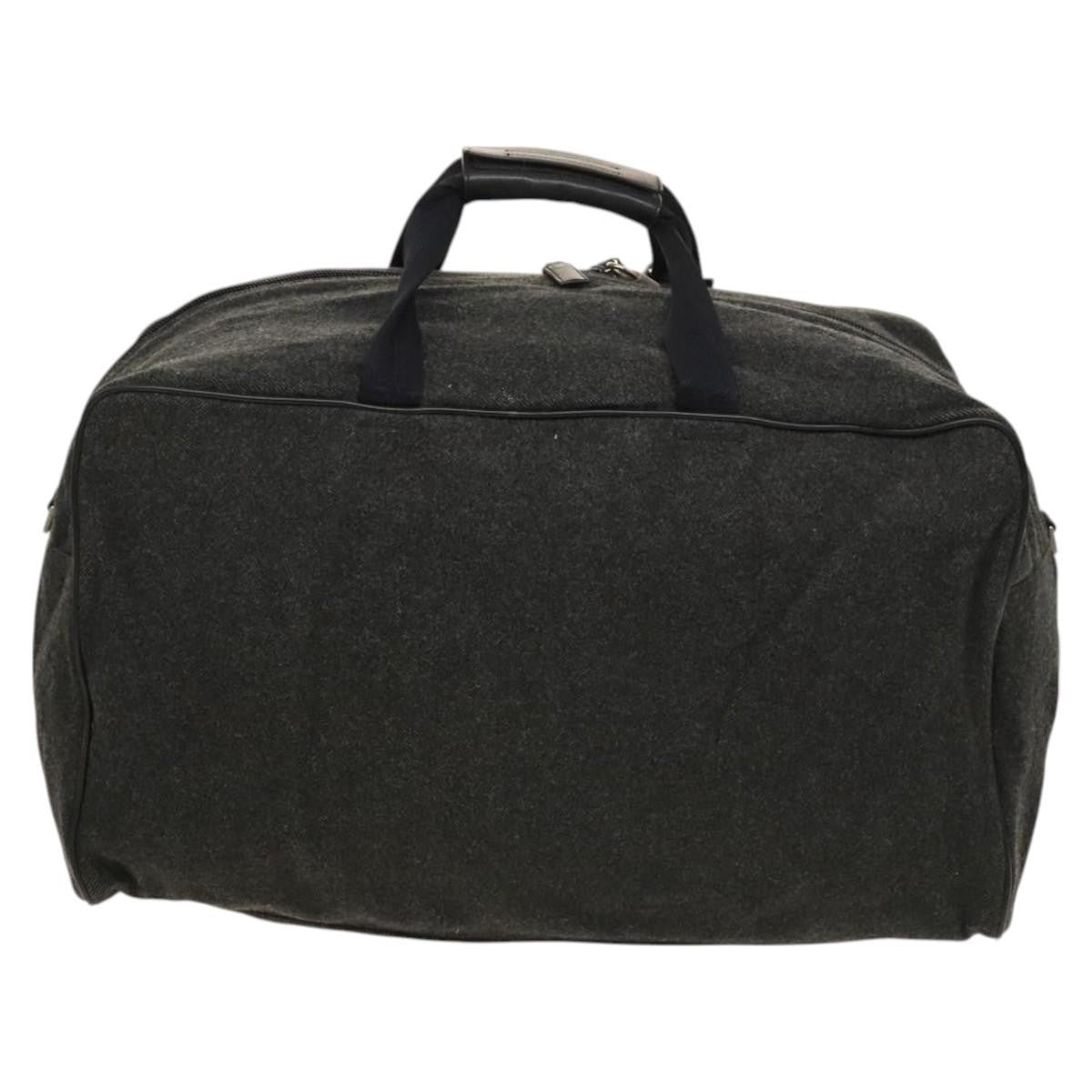 Prada Boston Bag Wool, GRAY, WOOL, Travel bag