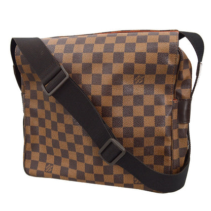 Louis Vuitton Naviglio Handbag Damier, Brown, Canvas, Shoulder Bag