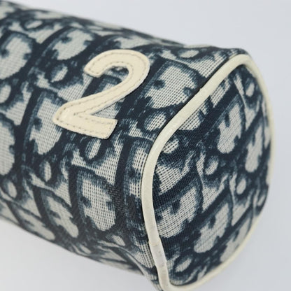 Christian Dior Vintage Trotter Pouch Canvas, NAVY, CANVAS, Clutche & pouche