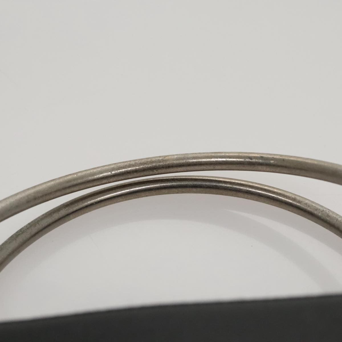 Chanel Vintage Metal Ring Tote Leather, BLACK, LEATHER, Tote bag