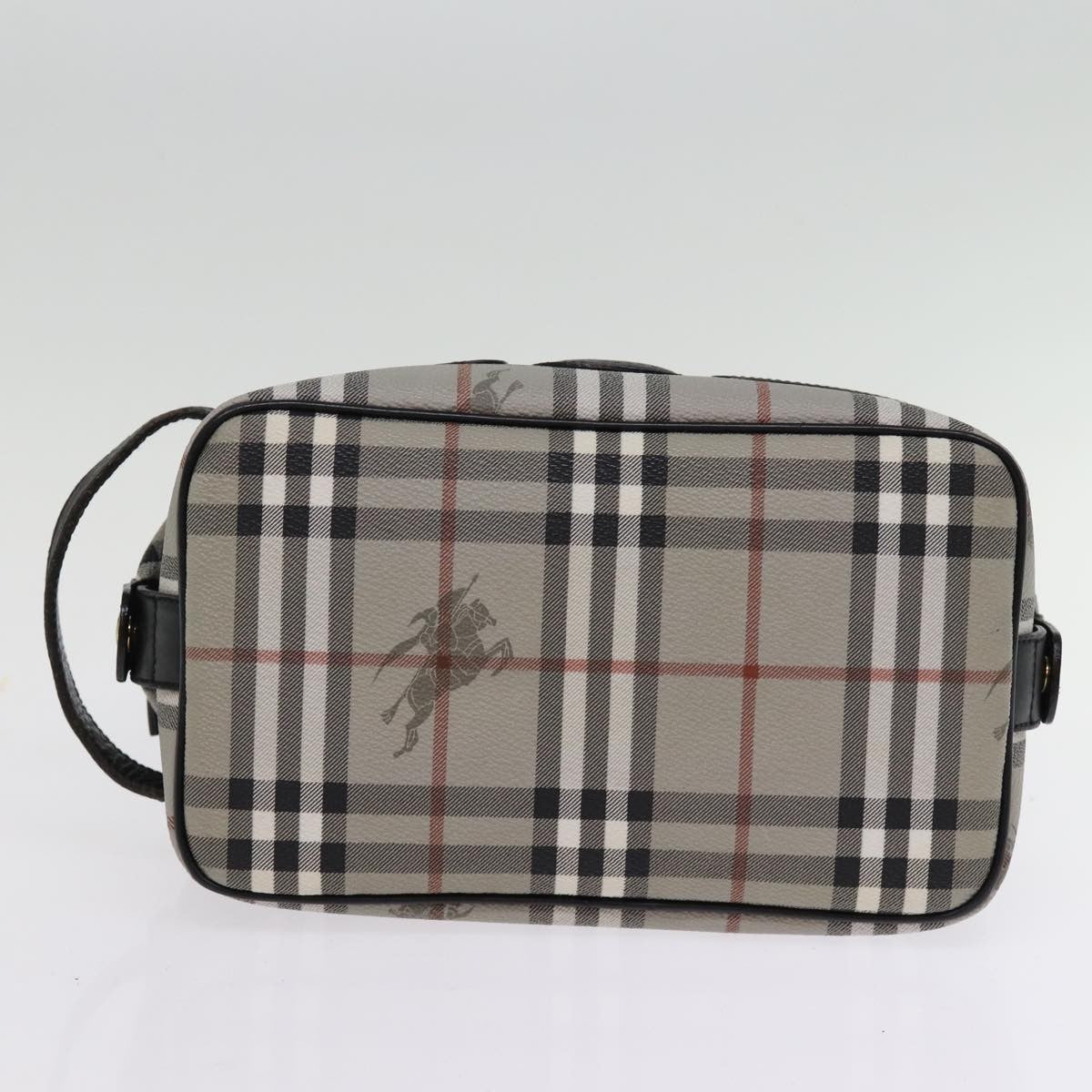 Burberry Nova check Pochette Canvas, GRAY, CANVAS, Clutche & pouche