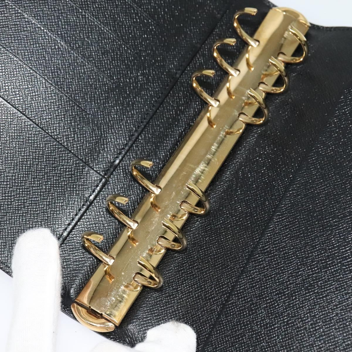 Louis Vuitton Agenda Cover Epi Leather, BLACK, LEATHER, Wallets