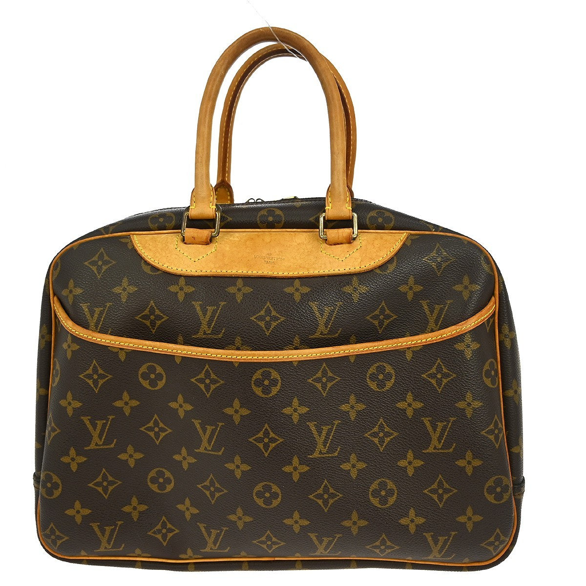 Louis Vuitton Deauville Handbag Monogram Canvas, BROWN, CANVAS, Handbag
