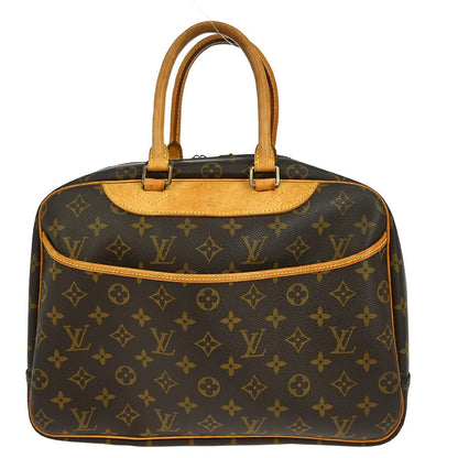 Louis Vuitton Deauville Handbag Monogram Canvas, BROWN, CANVAS, Handbag