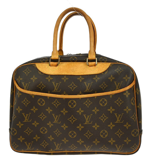 Louis Vuitton Deauville Handbag Monogram Canvas, BROWN, CANVAS, Handbag