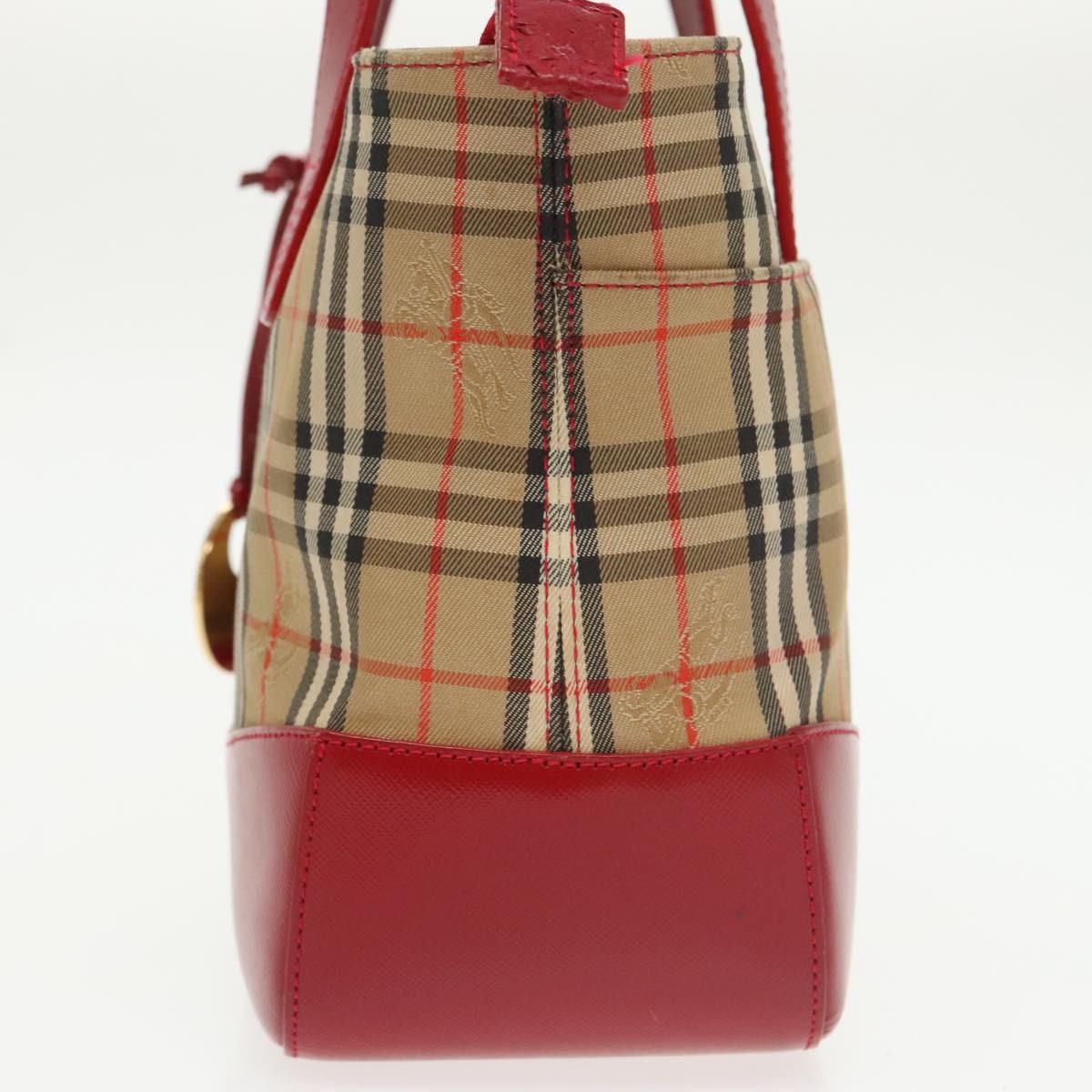 Burberry Nova Handbag Check Pattern, BEIGE, CANVAS, Handbag