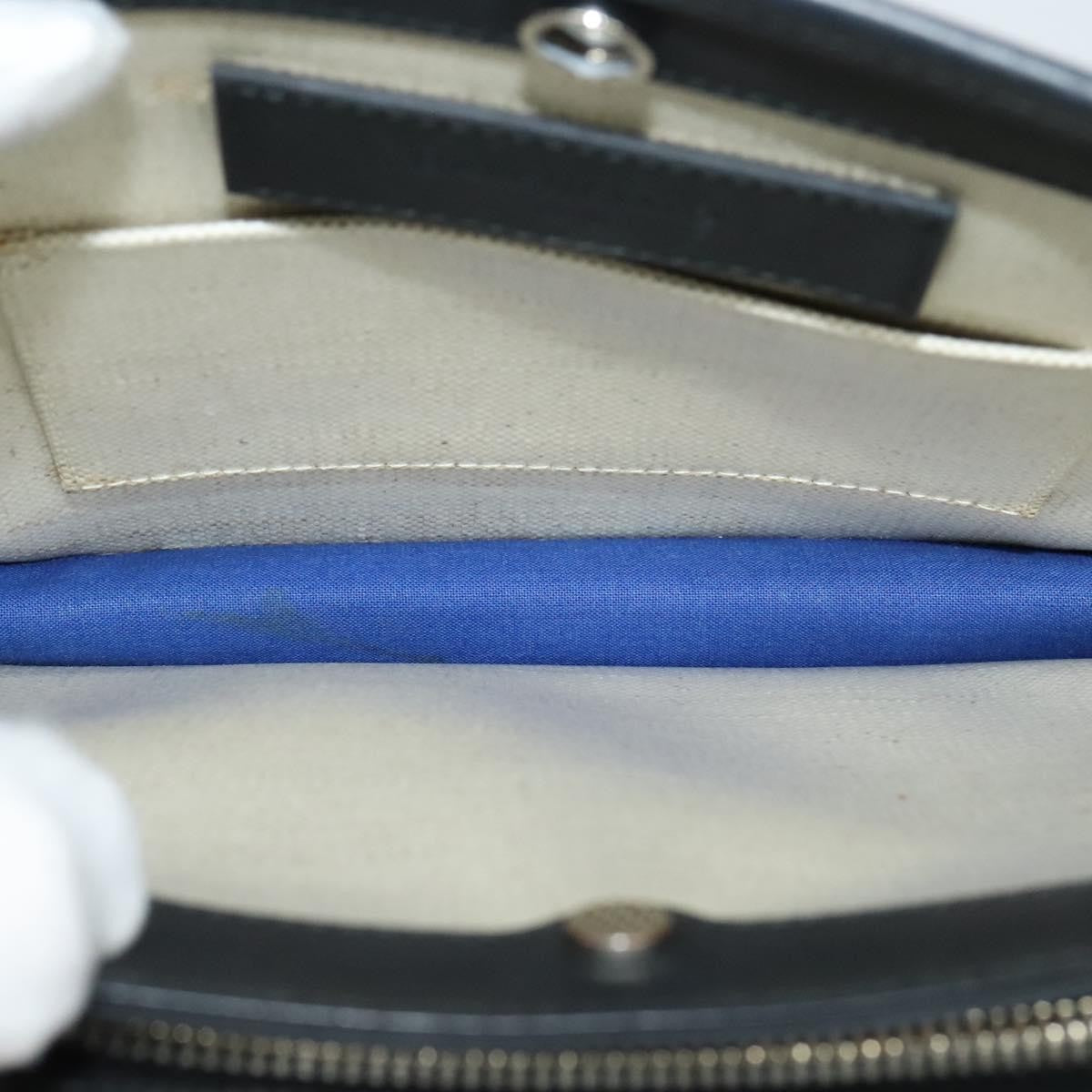 Balenciaga Navy Pochette Canvas and Leather, BEIGE, CANVAS, Shoulder bag