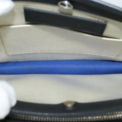 Balenciaga Navy Pochette Canvas and Leather, BEIGE, CANVAS, Shoulder bag