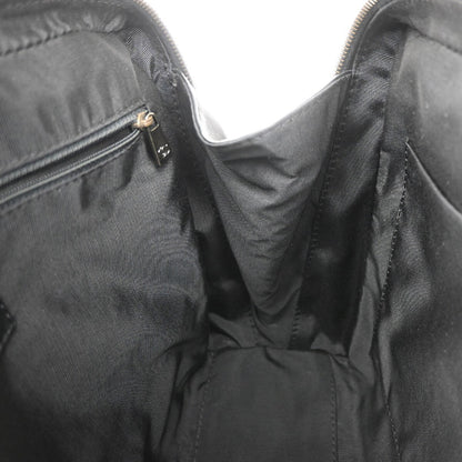 Chanel Surpique Zip Around Satchel Quilted Leather, BLACK, LEATHER, Tote bag