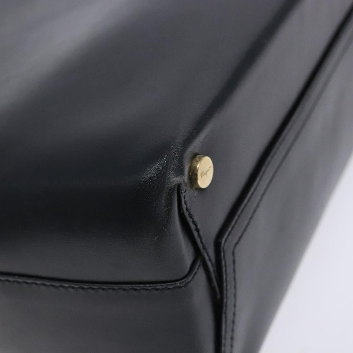 Salvatore Ferragamo Vala Shoulder Bag Leather, NAVY, LEATHER, Shoulder bag