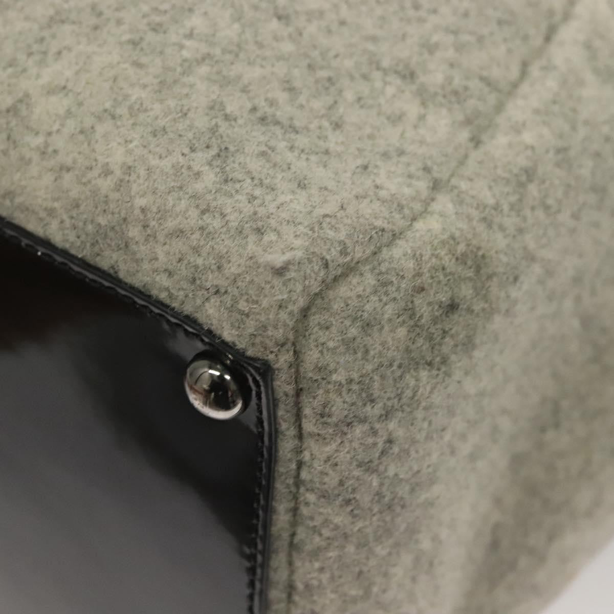 Fendi 2Jours Bag Felted Wool and Astrakhans, GRAY, WOOL, Tote bag