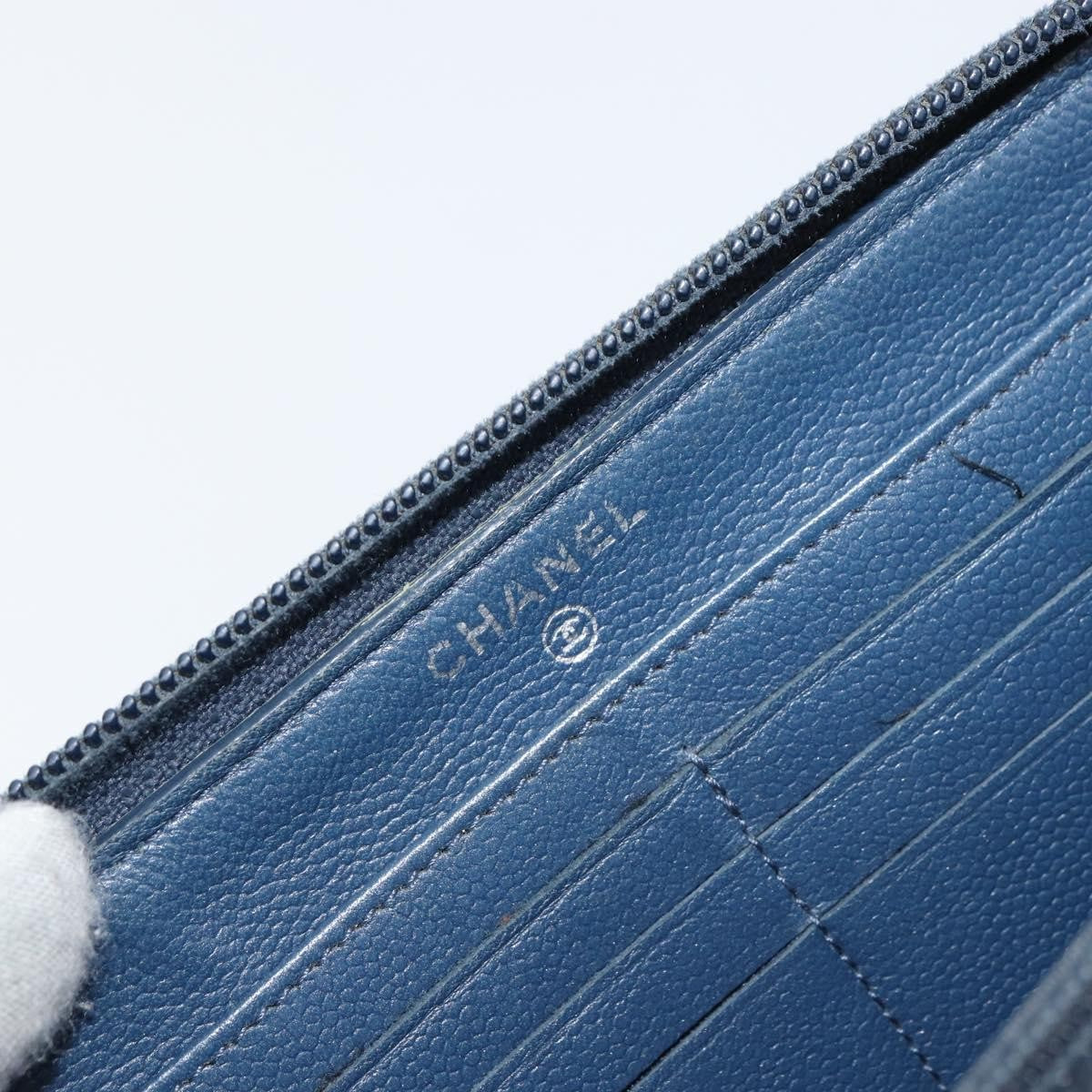 Chanel Boy Yen Wallet Quilted Lambskin, NAVY, LEATHER, Wallets