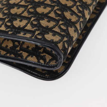 Christian Dior Vintage Trotter Shoulder Bag Canvas, NAVY, CANVAS, Shoulder bag