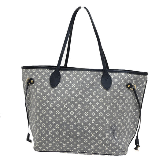 Louis Vuitton Neverfull Tote Monogram Idylle, GRAY, CANVAS, Tote bag