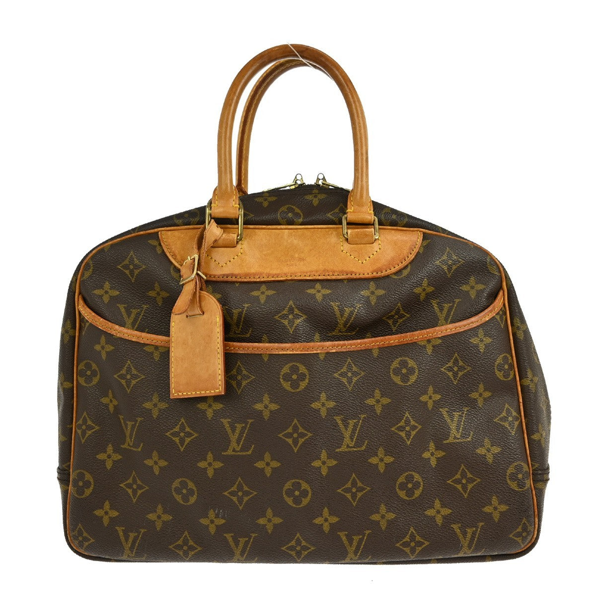 Louis Vuitton Deauville Handbag Monogram Canvas, BROWN, CANVAS, Handbag