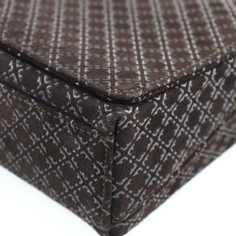 Salvatore Ferragamo Shoulder Bag Suede, BROWN, SUEDE, Shoulder bag