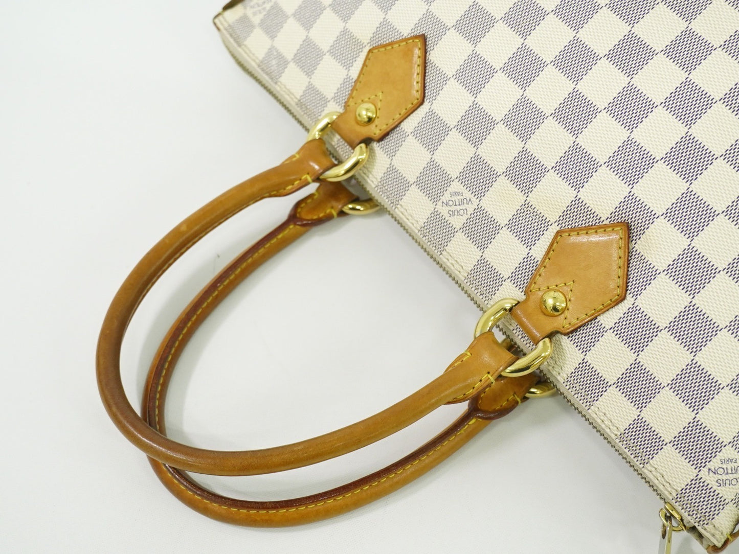 Louis Vuitton Saleya Handbag Damier, WHITE, CANVAS, Tote bag