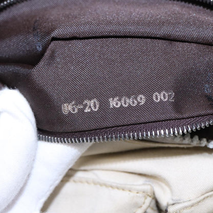 Fendi Vintage Double Pocket Zip Shoulder Bag Canvas, BEIGE, CANVAS, Shoulder bag