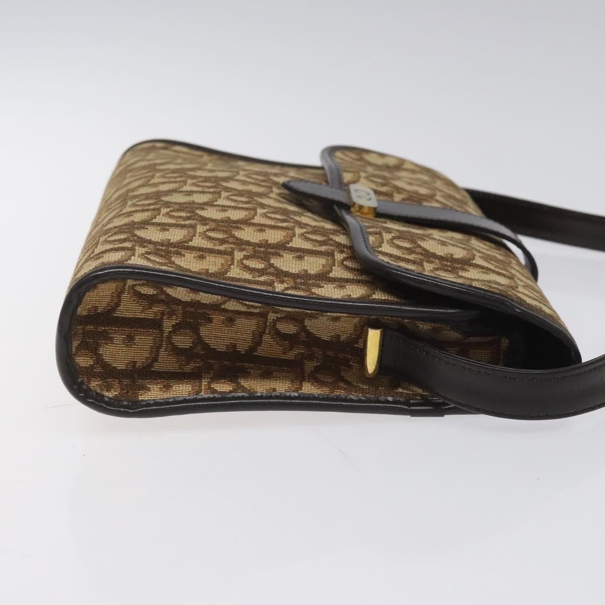 Christian Dior Vintage Trotter Crossbody Bag Diorissimo Coated Canvas, BROWN, CANVAS, Crossbody bag