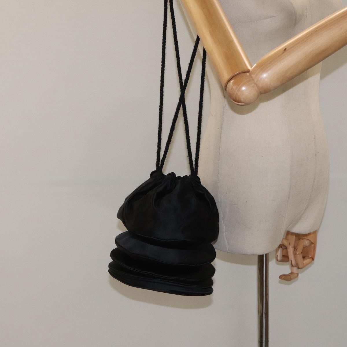 Fendi Vintage shoulderbag Satin, BLACK, SATIN, Shoulder bag