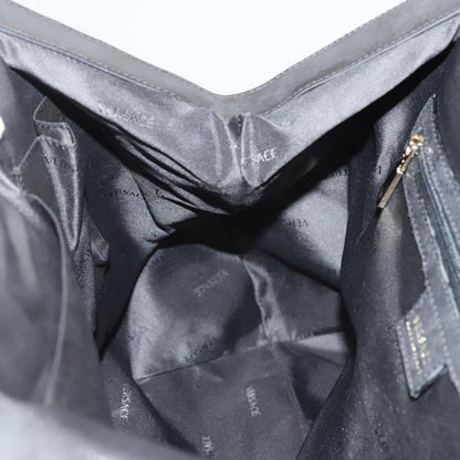 Versace Medusa Tote Leather, BLACK, LEATHER, Tote bag