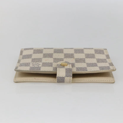Louis Vuitton Agenda Cover Damier Azur, WHITE, CANVAS, Wallets