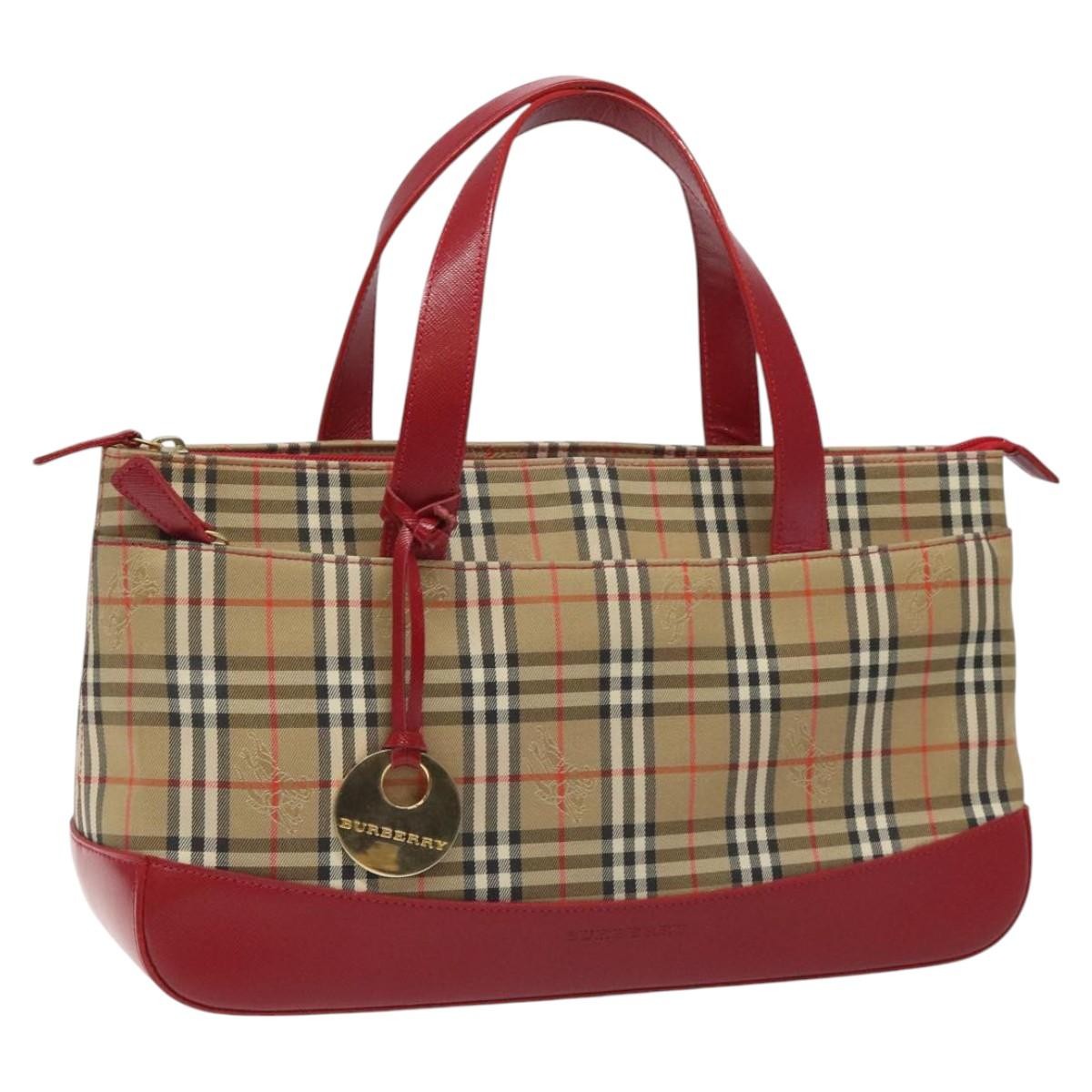 Burberry Nova Check Handbag Nova Check Canvas, BEIGE, CANVAS, Handbag