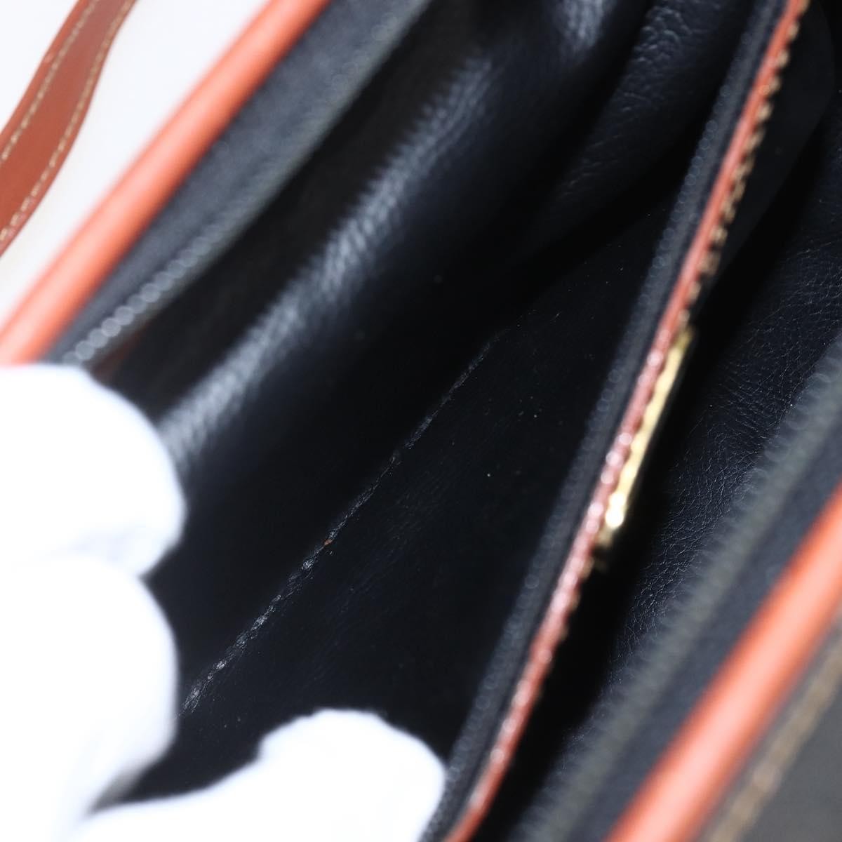 Fendi Vintage Pequin Convertible Boston Bag Coated Canvas, BLACK, PVC, Handbag