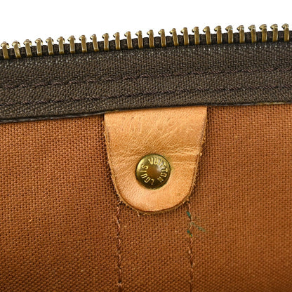 Louis Vuitton Keepall Bag Monogram Canvas, BROWN, CANVAS, Travel bag