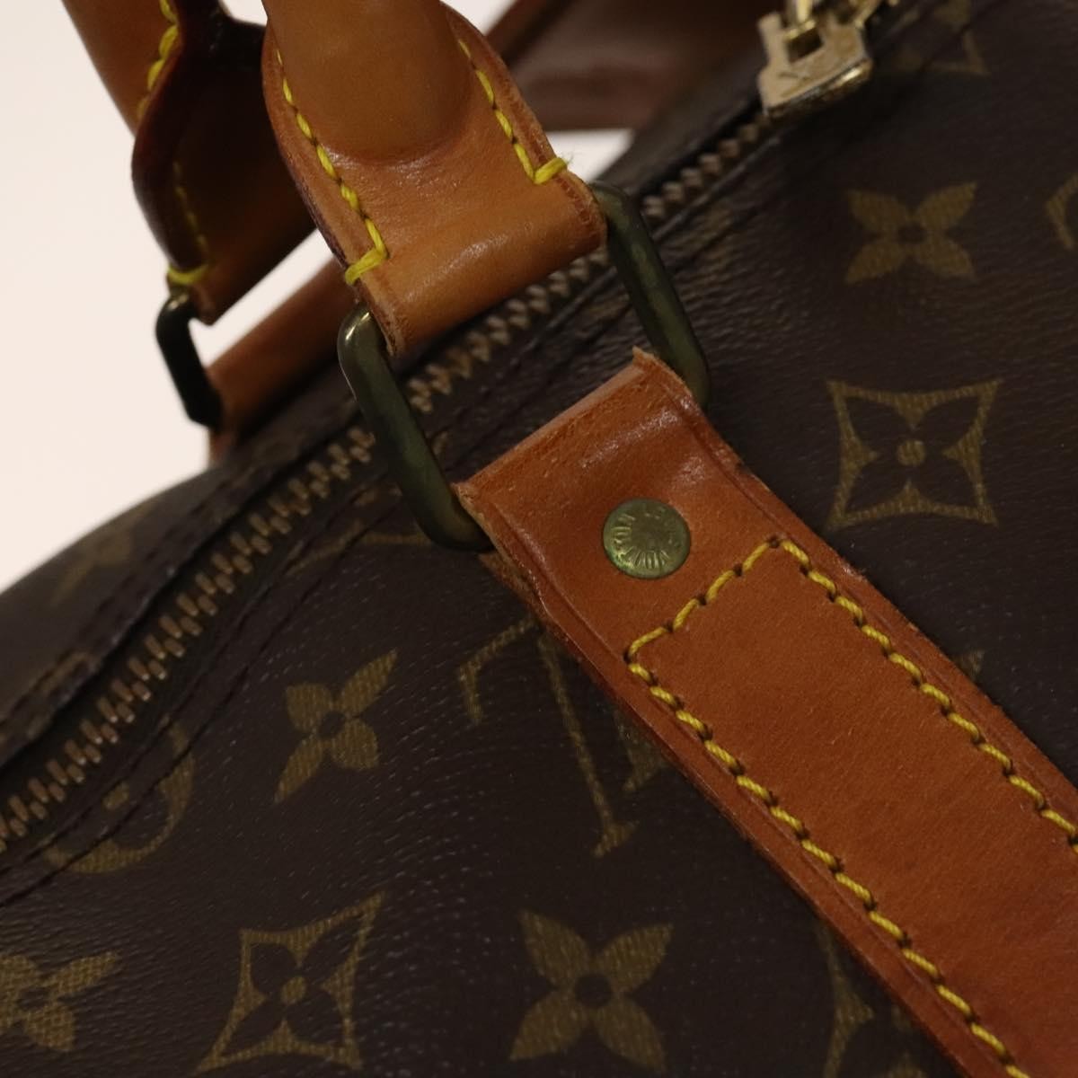 Louis Vuitton Keepall Bag Monogram Canvas, BROWN, CANVAS, Travel bag