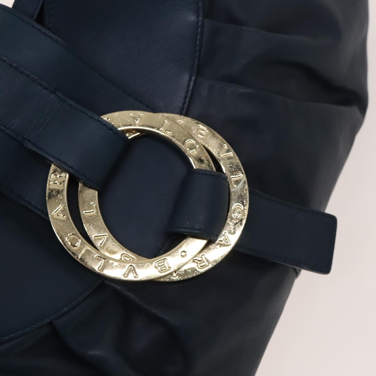 Bvlgari Chandra Hobo Leather, BLUE, LEATHER, Handbag