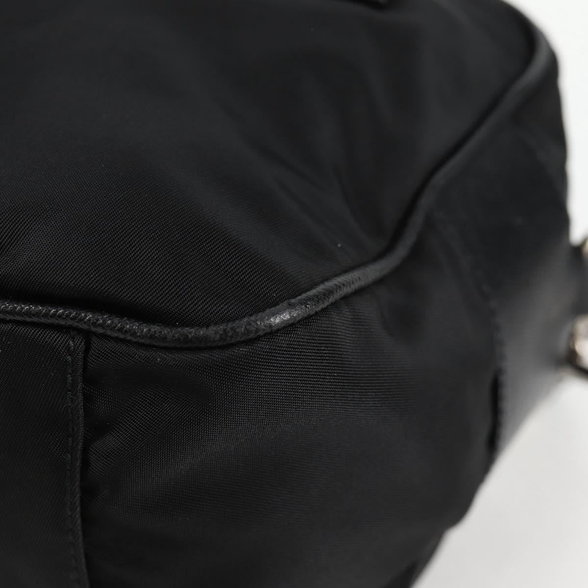Prada Vintage Front Pocket Shoulder Bag Nylon, BLACK, NYLON, Shoulder bag