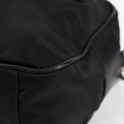 Prada Vintage Front Pocket Shoulder Bag Nylon, BLACK, NYLON, Shoulder bag