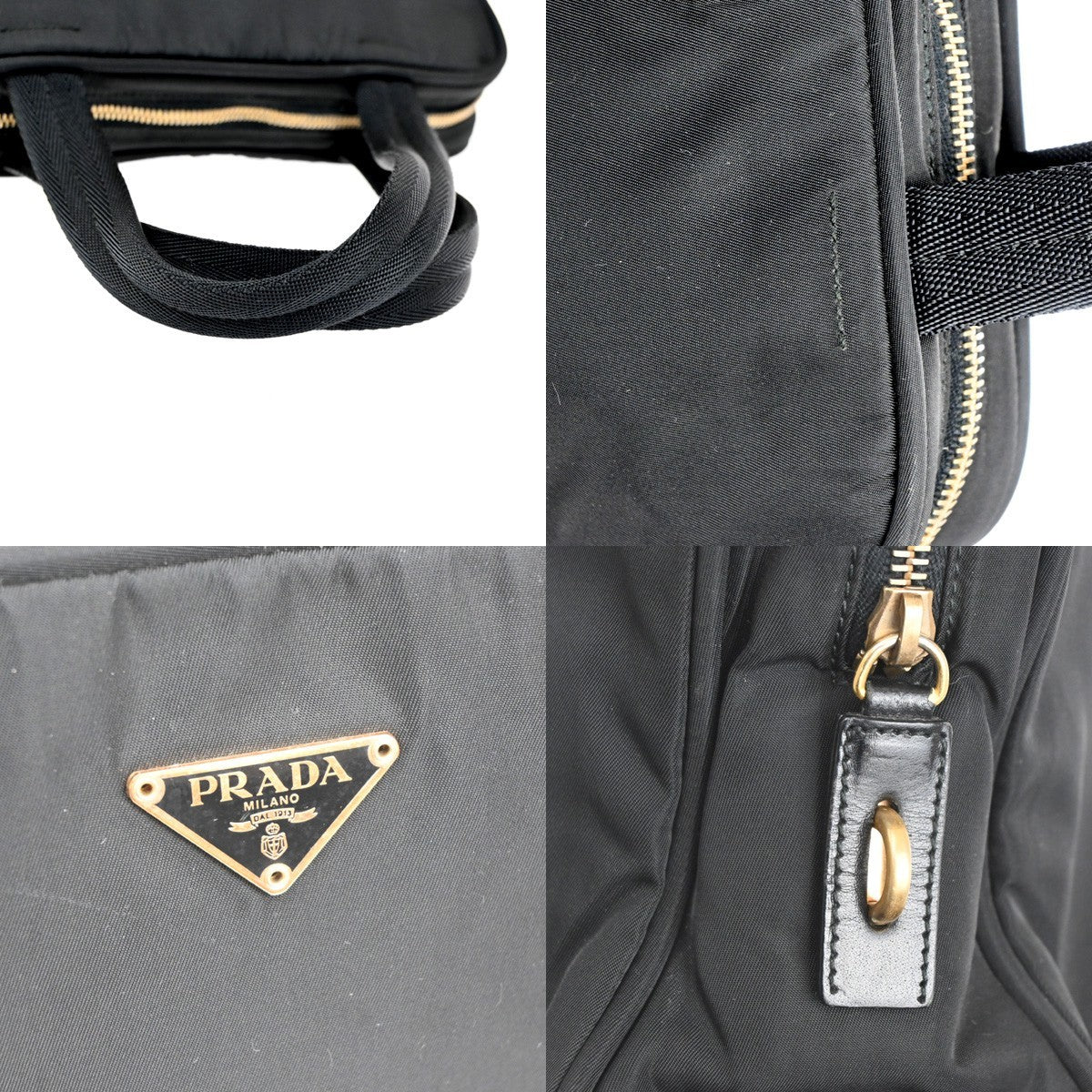 Prada Vintage Handbag Tessuto, BLACK, NYLON, Handbag