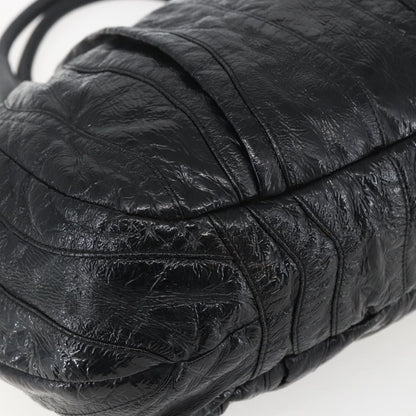 Prada Vintage Handbag Leather, BLACK, LEATHER, Handbag