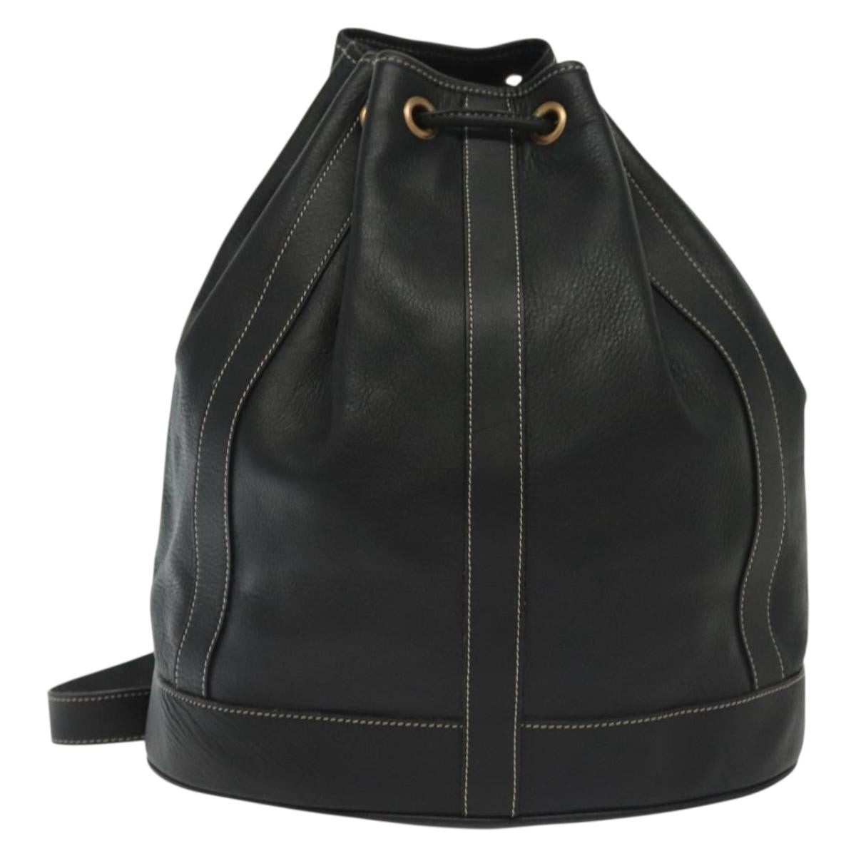 Bally Vintage Shoulder Bag Leather, BLACK, LEATHER, Shoulder bag