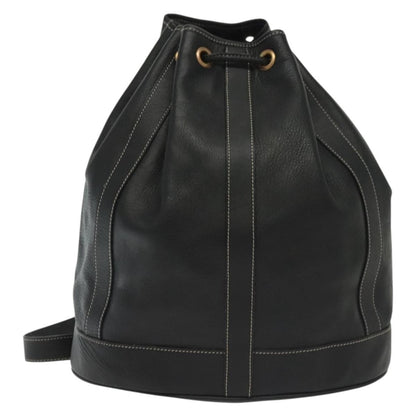 Bally Vintage Shoulder Bag Leather, BLACK, LEATHER, Shoulder bag