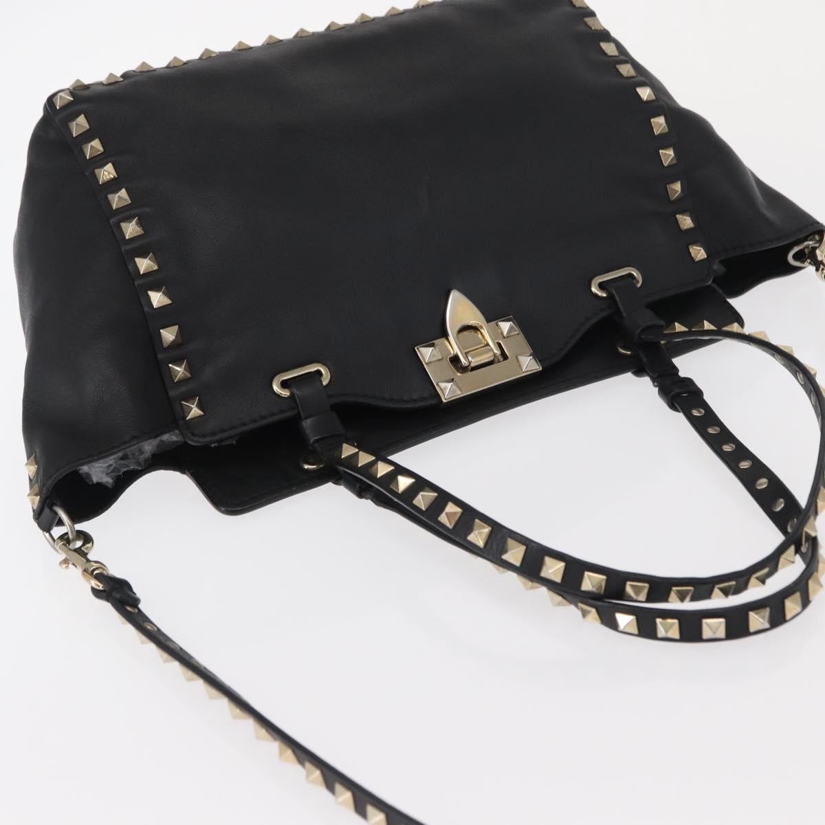 Valentino Garavani Rockstud Tote Soft Leather, BLACK, LEATHER, Tote bag