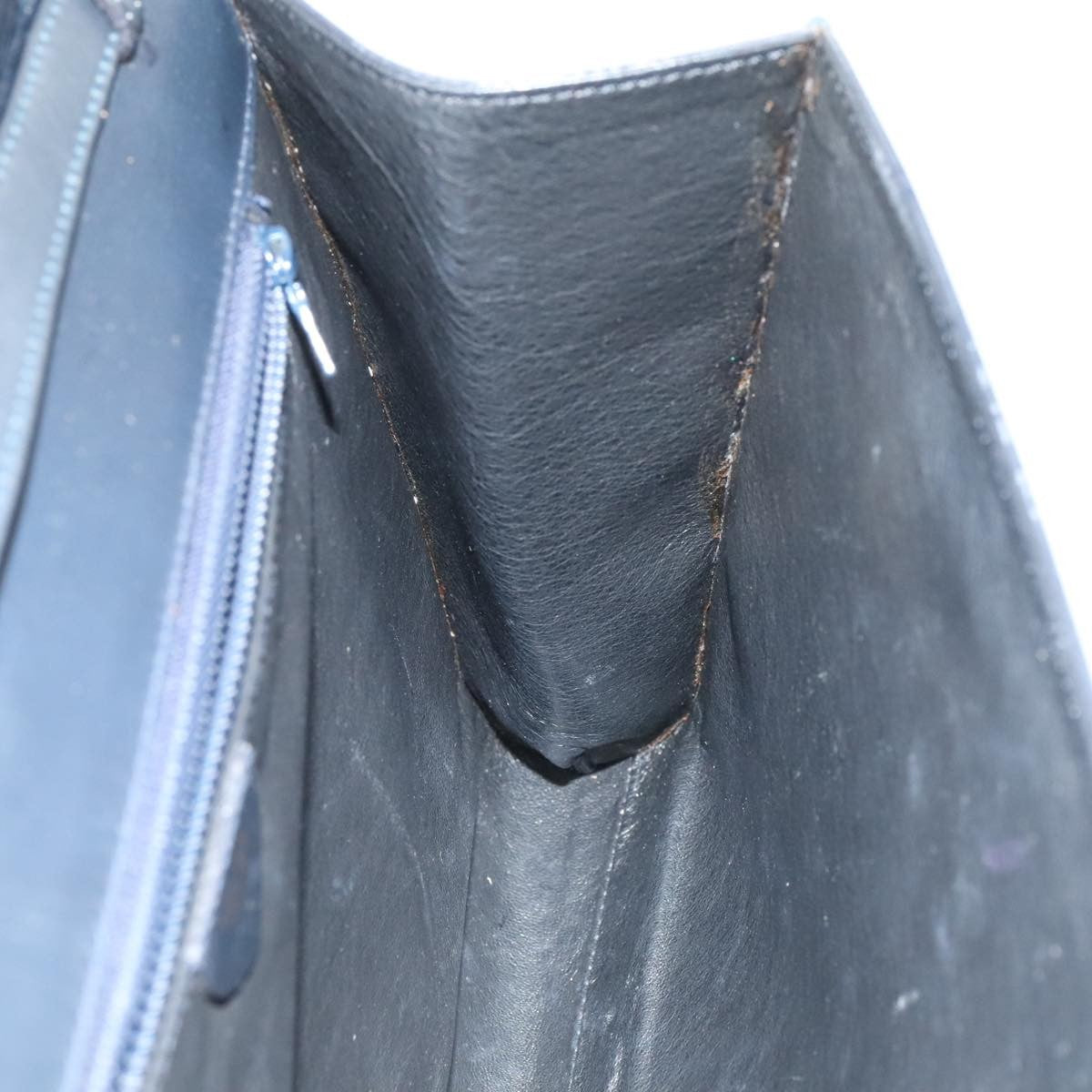 Celine Vintage Circle Logo Crossbody Bag Leather, NAVY, LEATHER, Crossbody bag